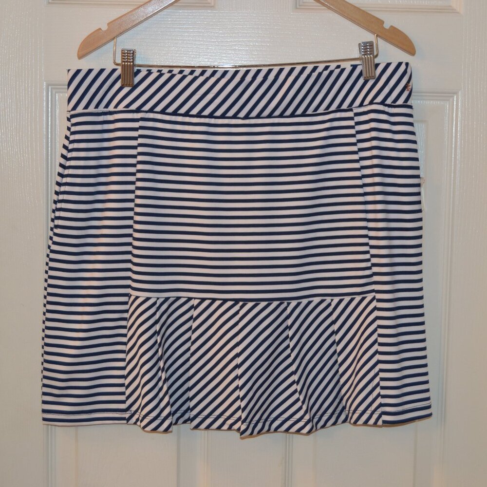 Izod Navy blue stripe golf skirt